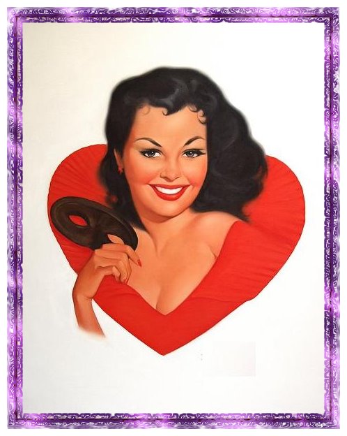ZENGYL Poster vintage Pin Up Girl-1 - Peinture décorative sur toile - Impression d'art moderne pour chambre à coucher - 60 x 90 cm